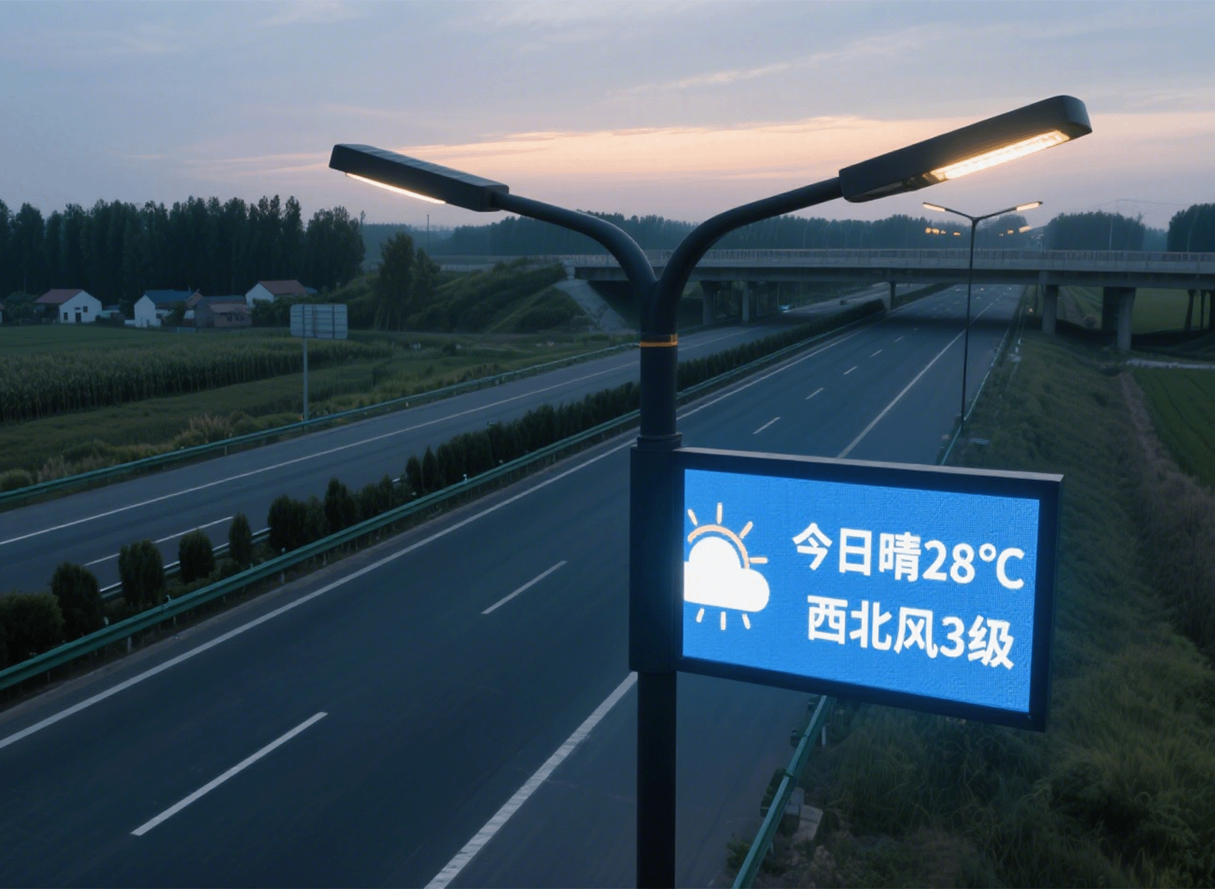 室外灯杆显示屏